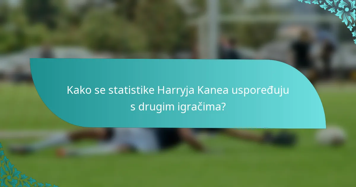 Kako se statistike Harryja Kanea uspoređuju s drugim igračima?